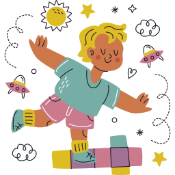 icon criança se divertido